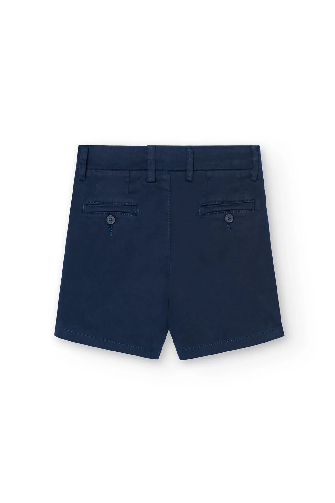 Bermuda in raso per bambino di colore blu marino