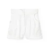 Bermuda in viscosa per bambina di colore bianco