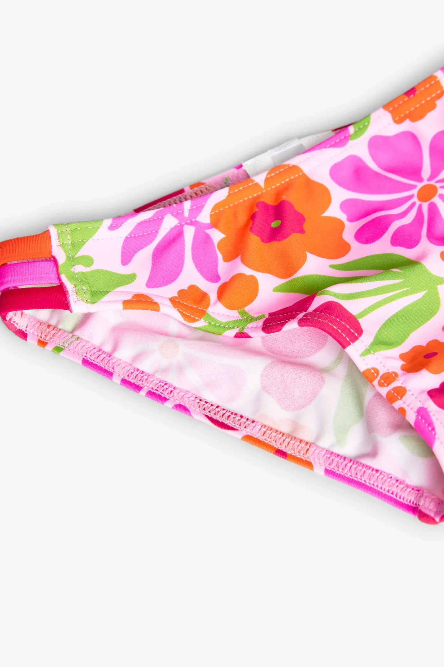 Bikini in poliammide per bambina con stampa floreale