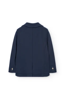 Blazer in maglia per bambino in colore blu navy