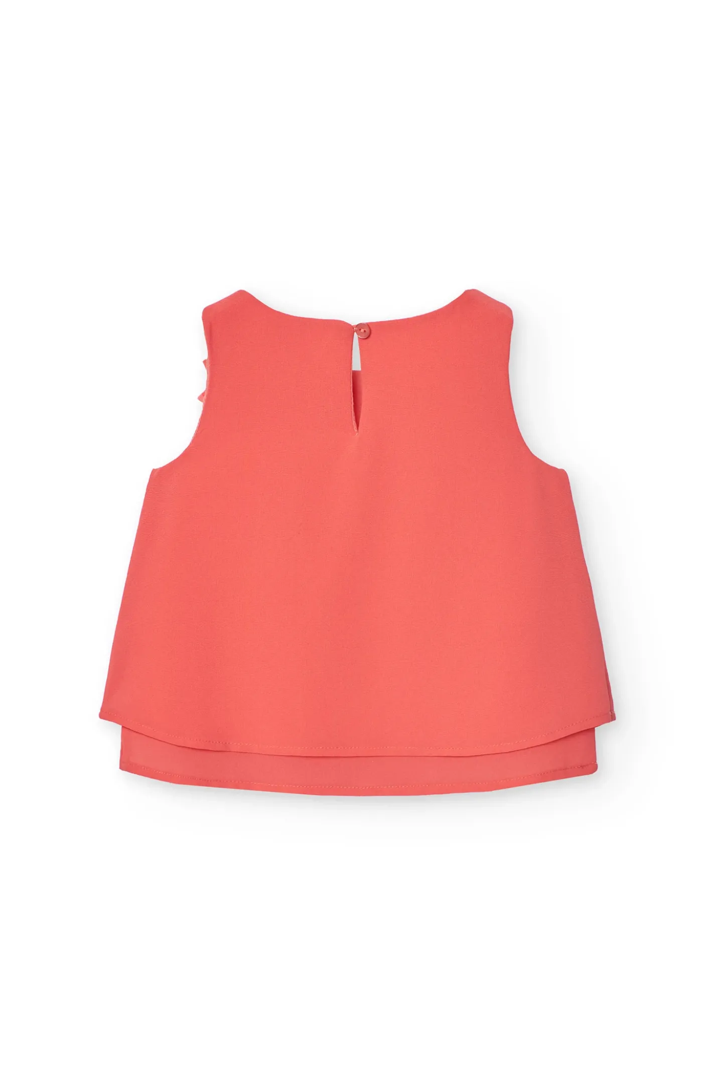 Blusa di chiffon per bambina di colore rosso.