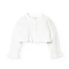Bolero in maglia per neonata di colore bianco