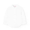 Camicia di lino per bambino in bianco a maniche lunghe