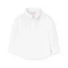Camicia di lino per bambino bianca con manica lunga