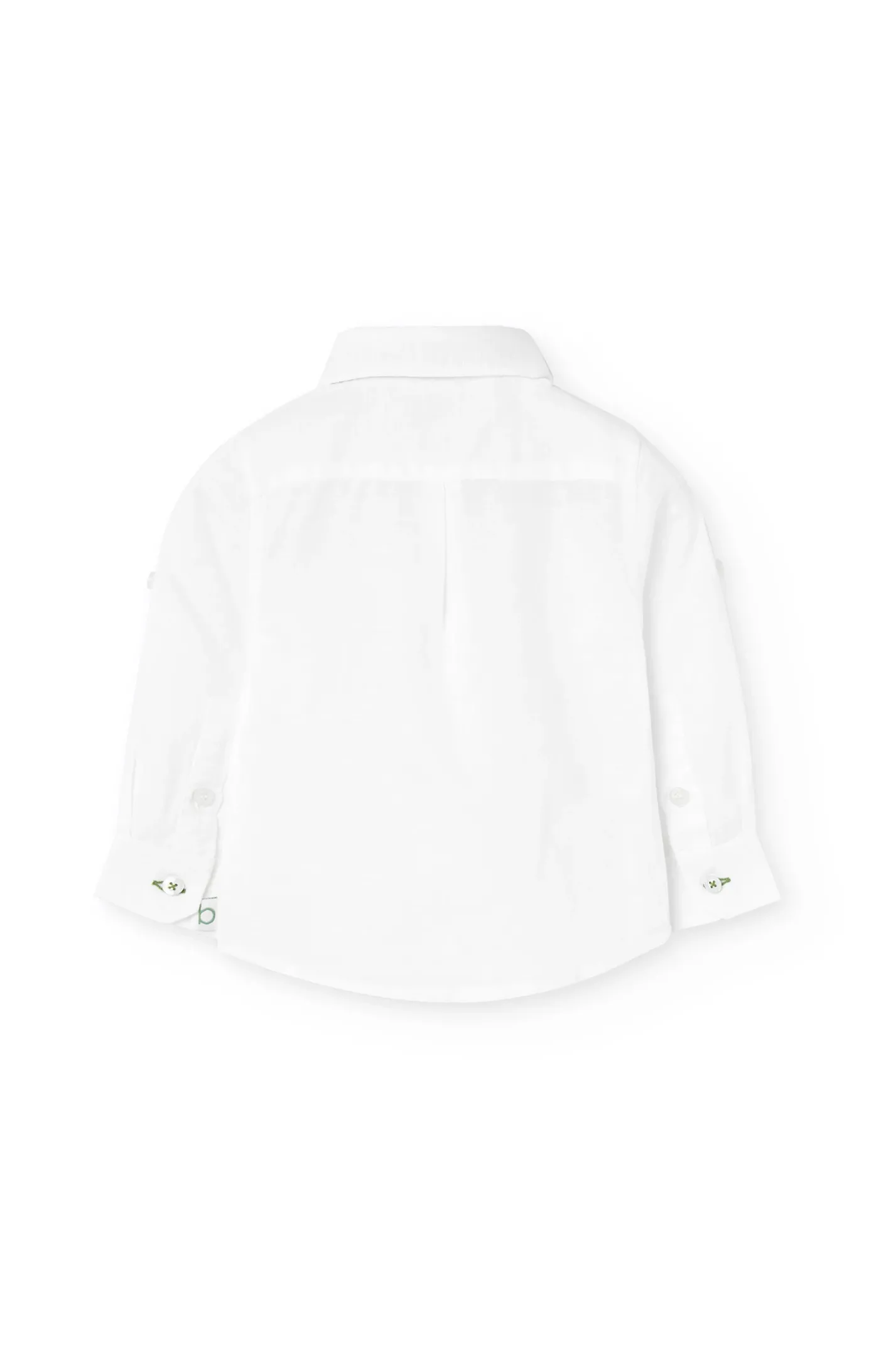 Camicia di lino per bambino bianca con manica lunga