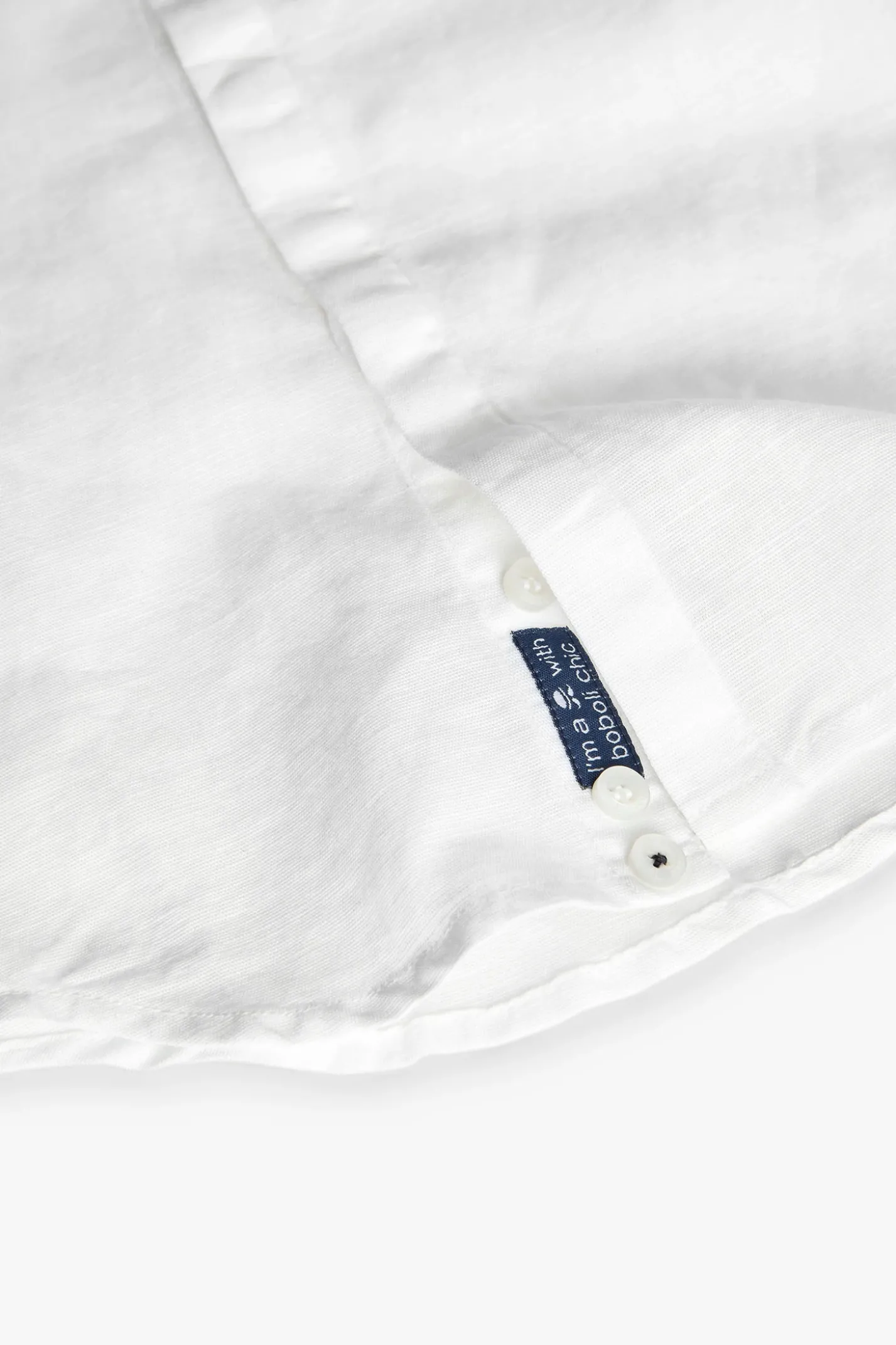 Camicia di lino per bambino in bianco con papillon