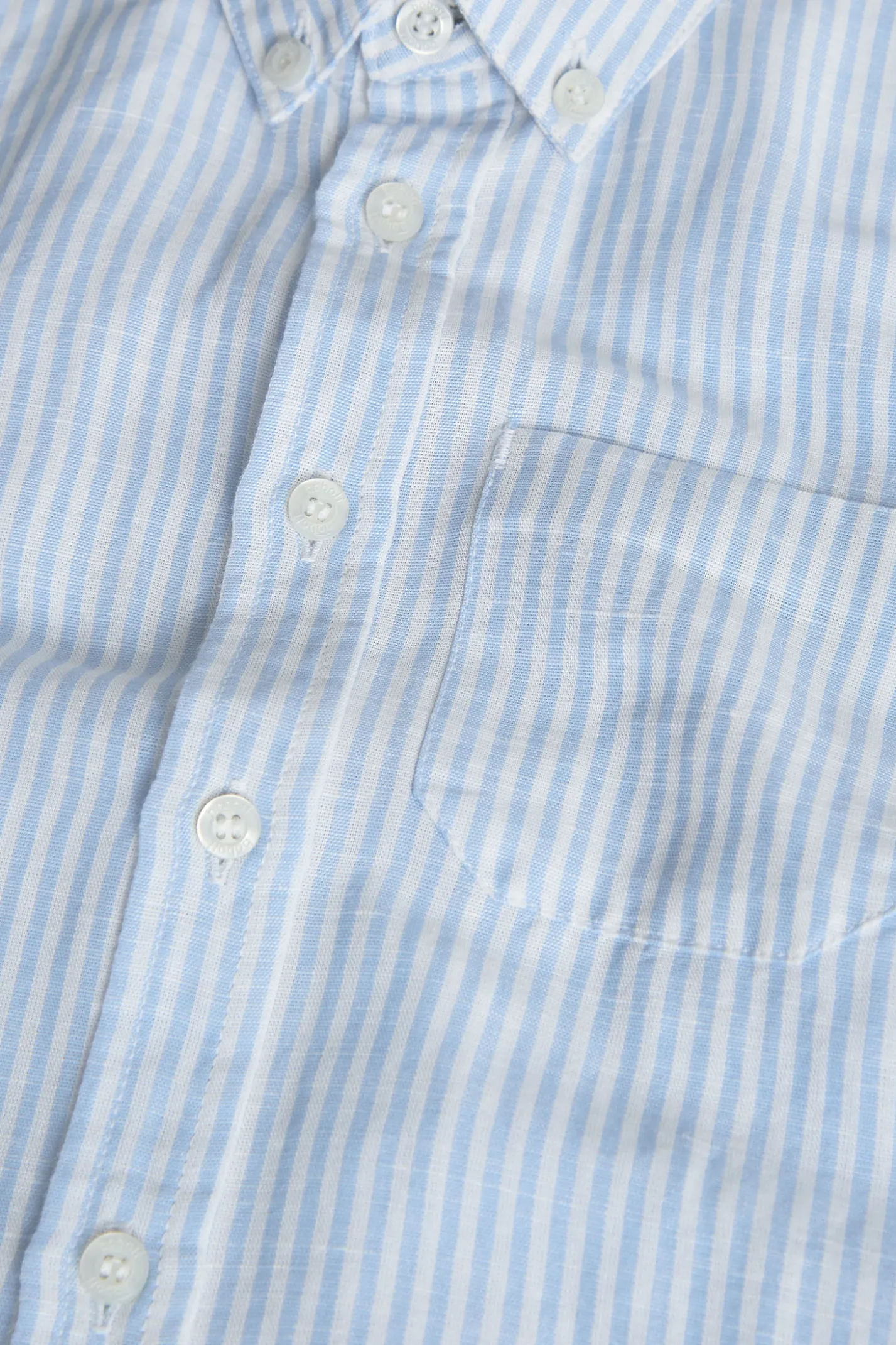 Camicia di popeline per bambino a righe blu