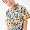Camicia in popeline per neonata con stampa