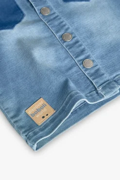 Camicione in denim a maglia per neonato in colore BLEACH