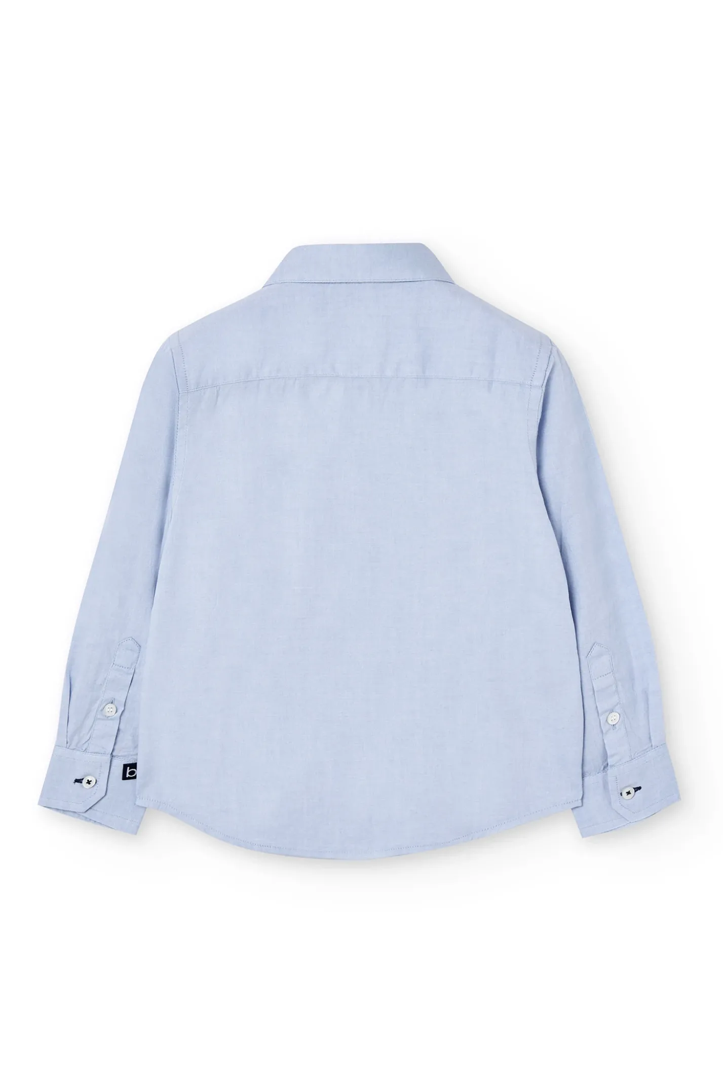 Camisa oxford para niño de manga larga en azul celeste
