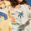 Canotta a maglia per bambina in bianco