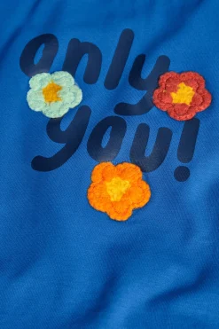 Canotta a maglia per bambina in blu