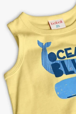 Canotta di maglia per bambino in colore giallo