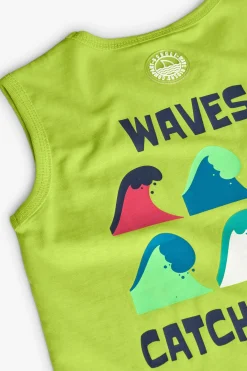 Canottiera a maglia per bambino in colore verde