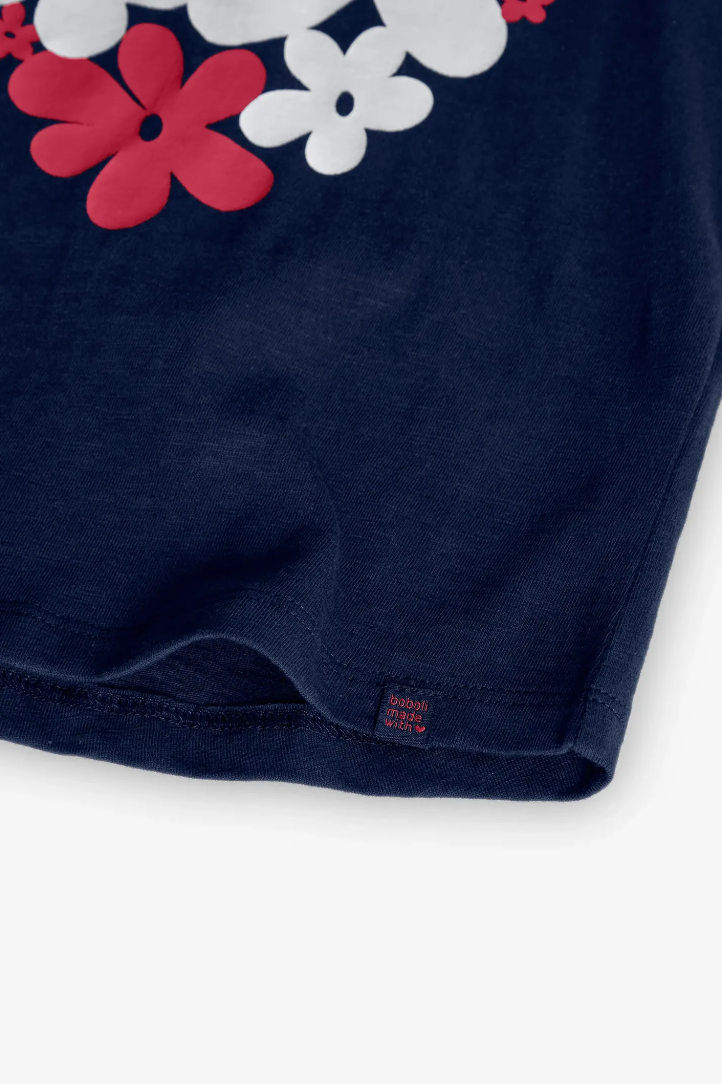 Canottiera a maglia per bambina in blu navy.