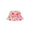 Cappello di maglia per neonata con stampa in colore rosa