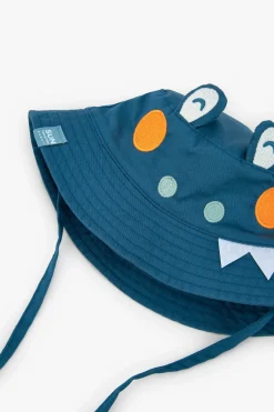 Cappello di popeline per bebè con design divertente in colore verde