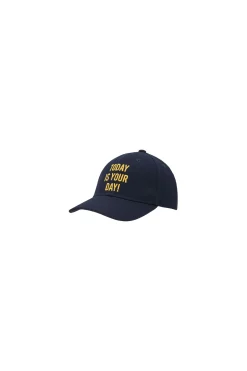 Cappello in twill blu navy