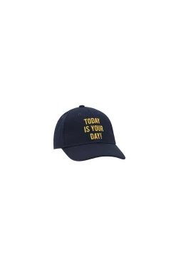 Cappello in twill blu navy