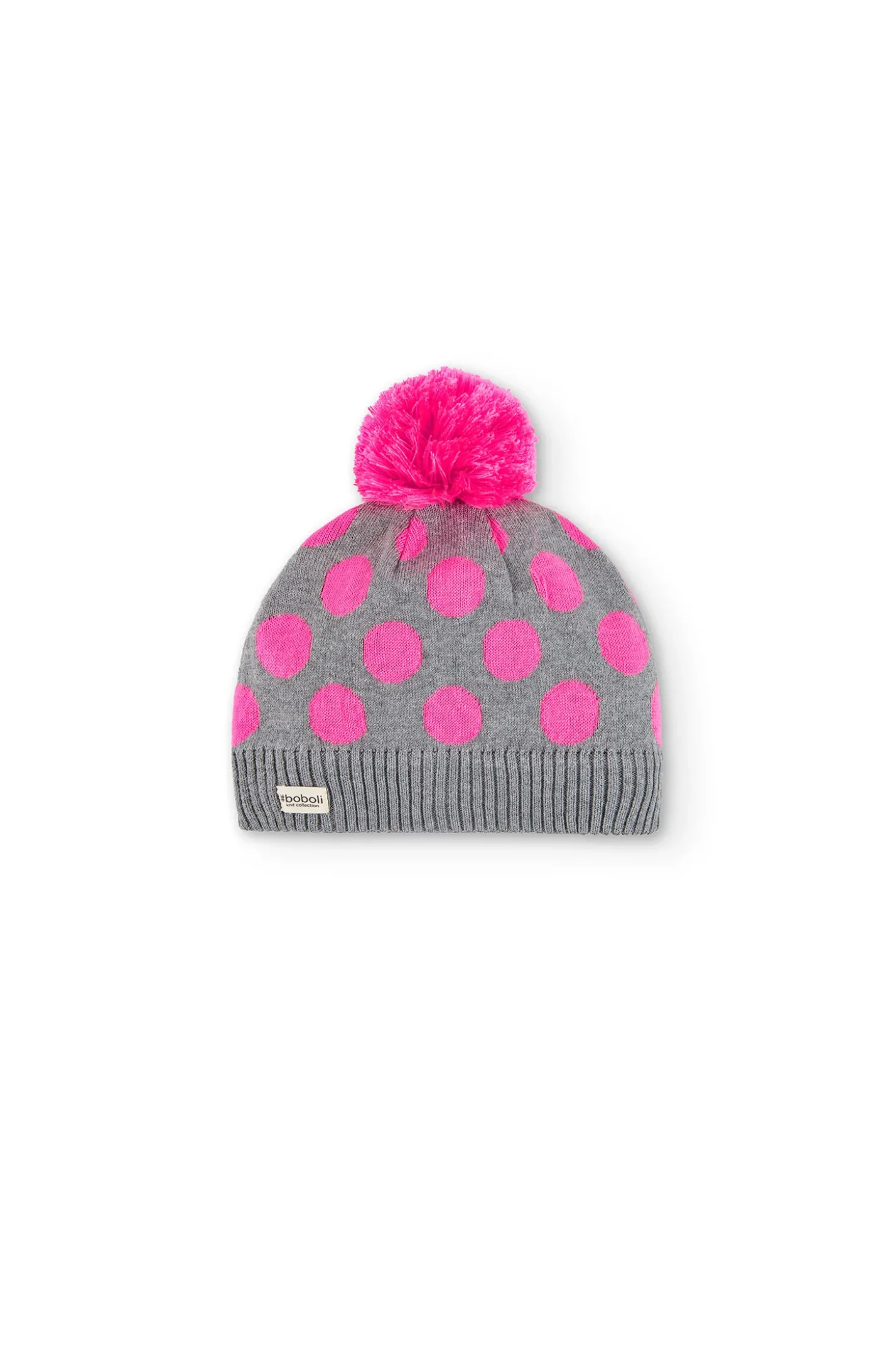 Cappello tricotosa pois per ragazza
