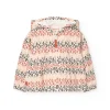 Cardigan per neonata con stampa multicolore.