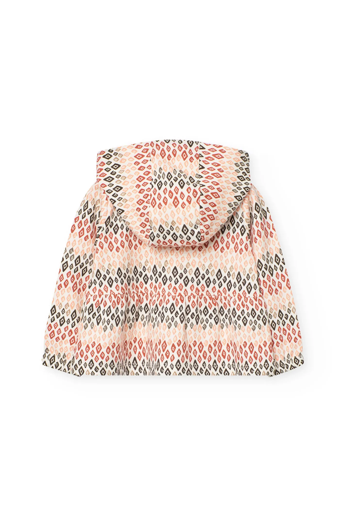 Cardigan per neonata con stampa multicolore.