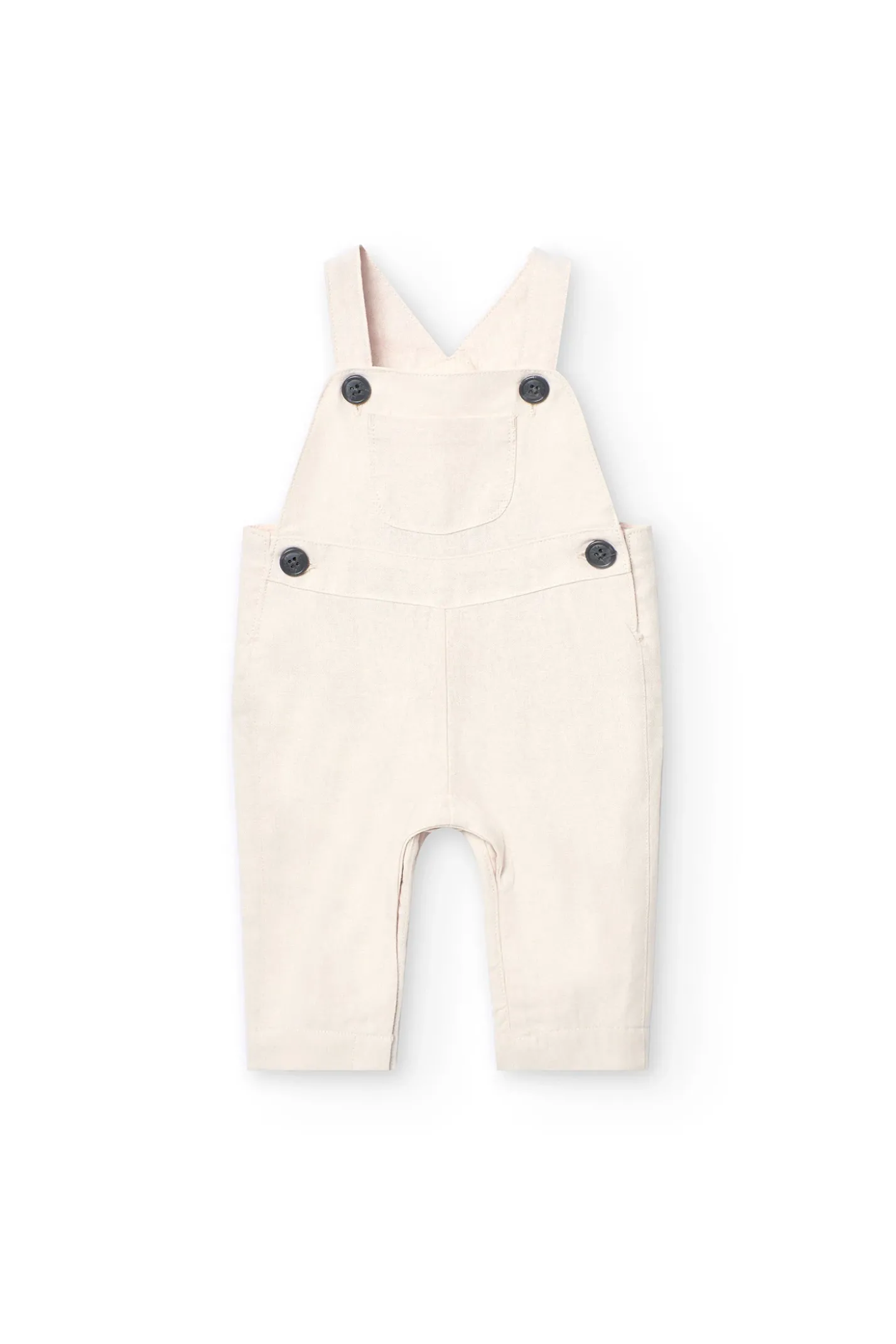 Completino in lino a maglia per bambino colore beige