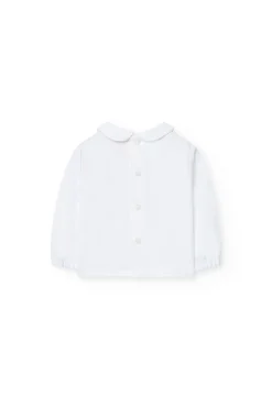 Completino in lino a maglia per bambino colore beige