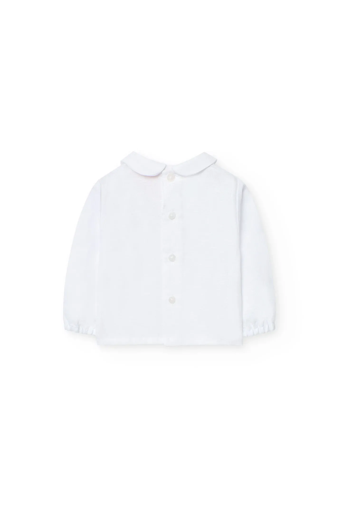Completino in lino a maglia per bambino colore beige