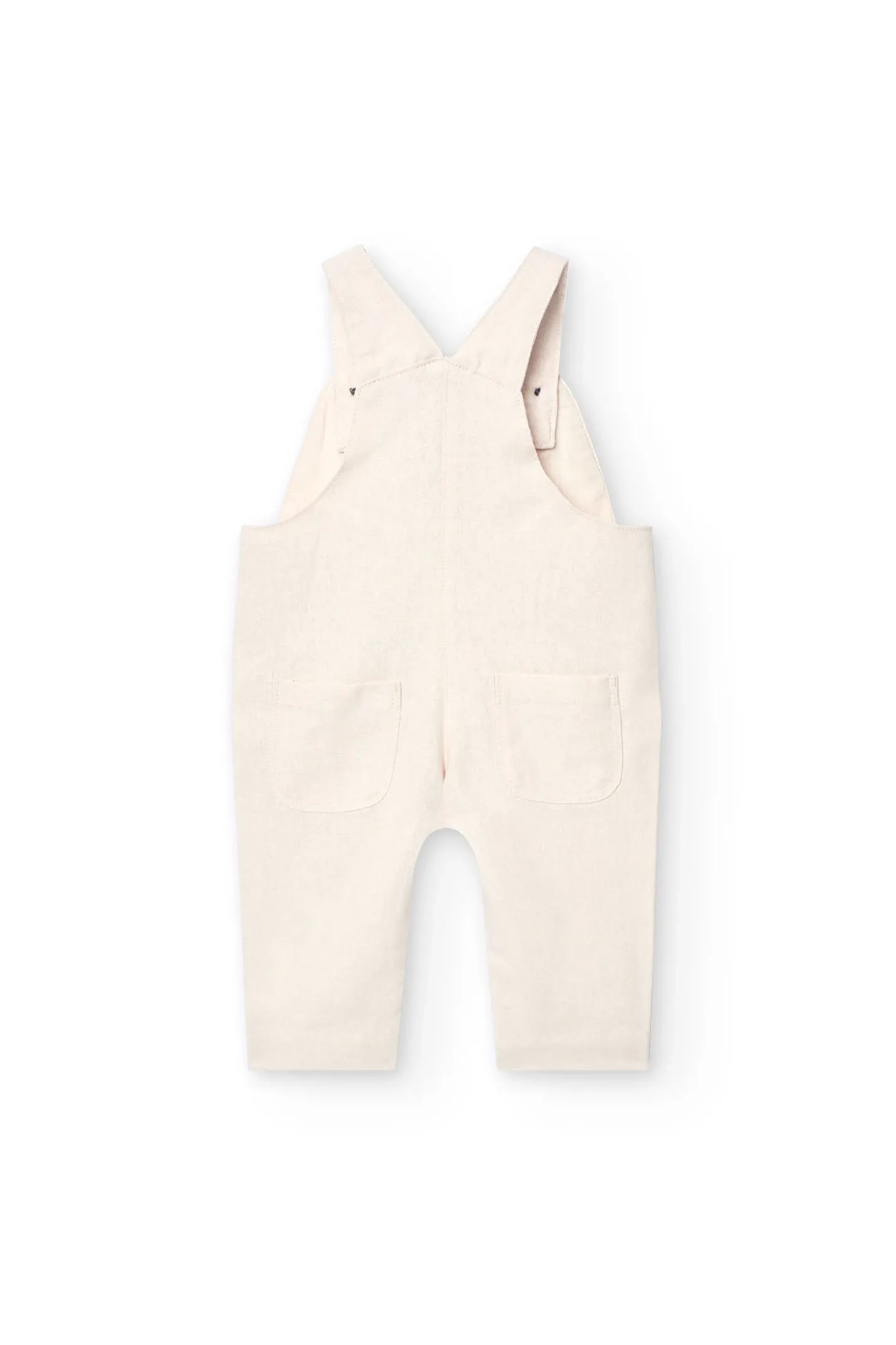 Completino in lino a maglia per bambino colore beige