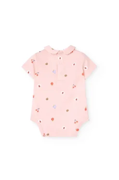 Completo di abito in maglia per bambina con stampa