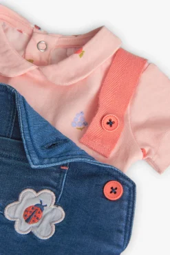 Completo di abito in maglia per bambina con stampa