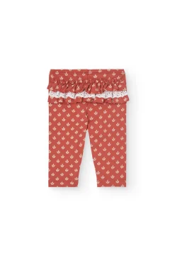 Completo di camicetta e leggings in maglia per bambina in colore bianco