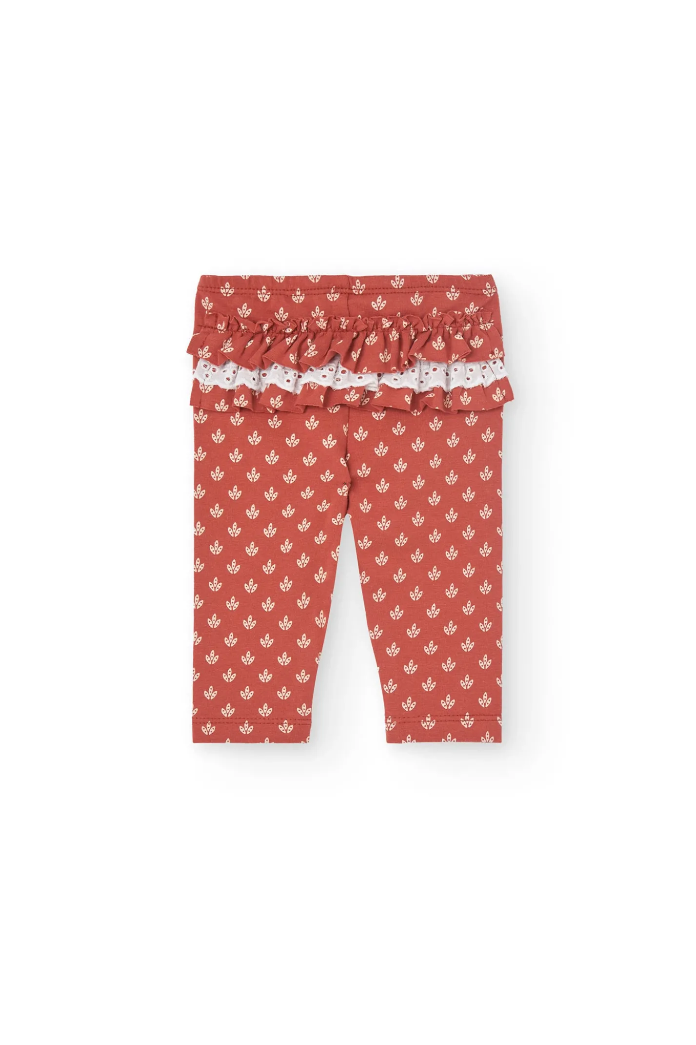 Completo di camicetta e leggings in maglia per bambina in colore bianco