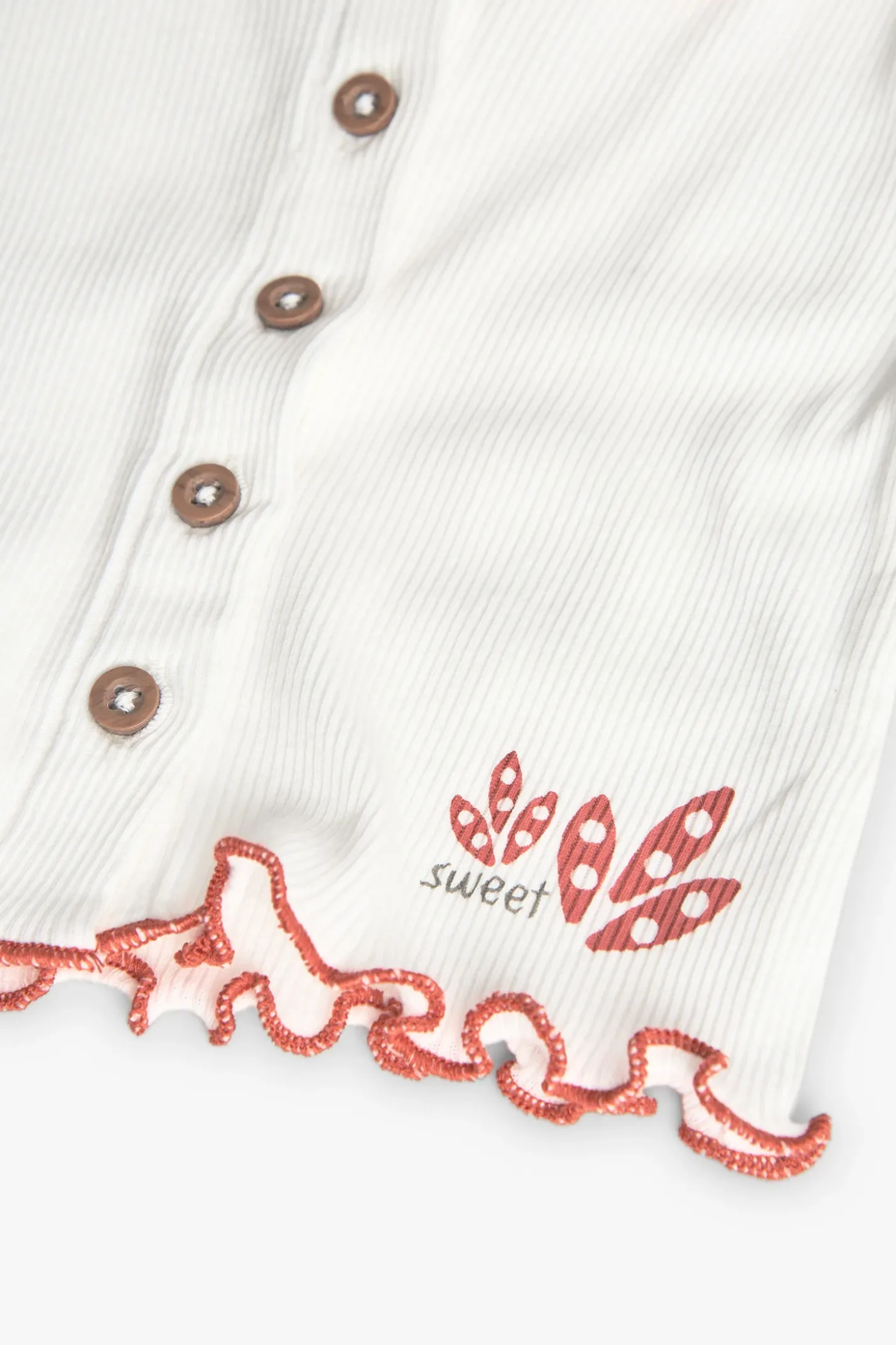 Completo di camicetta e leggings in maglia per bambina in colore bianco