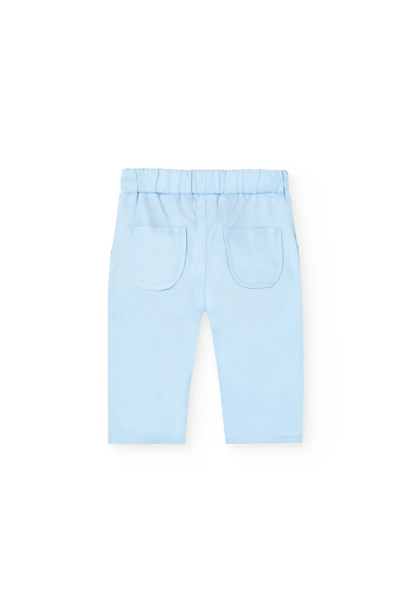Completo di camicia a maglia per neonato di colore azzurro chiaro con motivo a quadri.