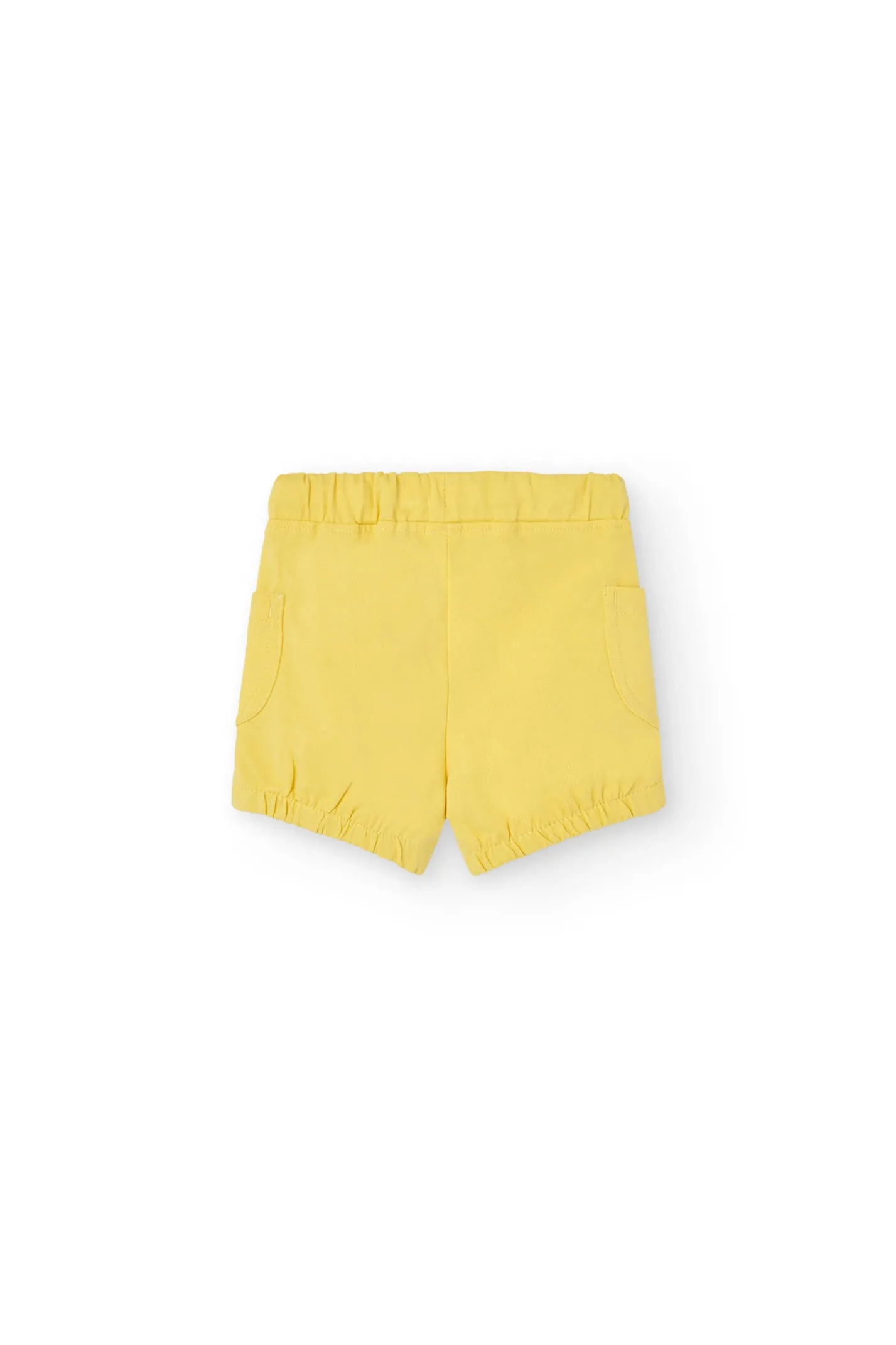 Completo di maglietta a maglia per neonato di colore giallo con stampa.