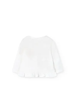 Completo di maglietta e pantaloni in maglia per neonata con stampa floreale.
