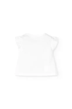 Completo in maglia per bambina neonata in colore bianco