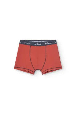 Confezione da 3 boxer in maglia per bambino con stampa in colore rosso, blu e altri colori.