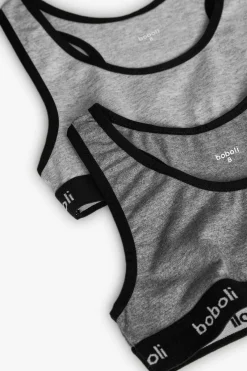 Confezione di 2 top per bambina in grigio