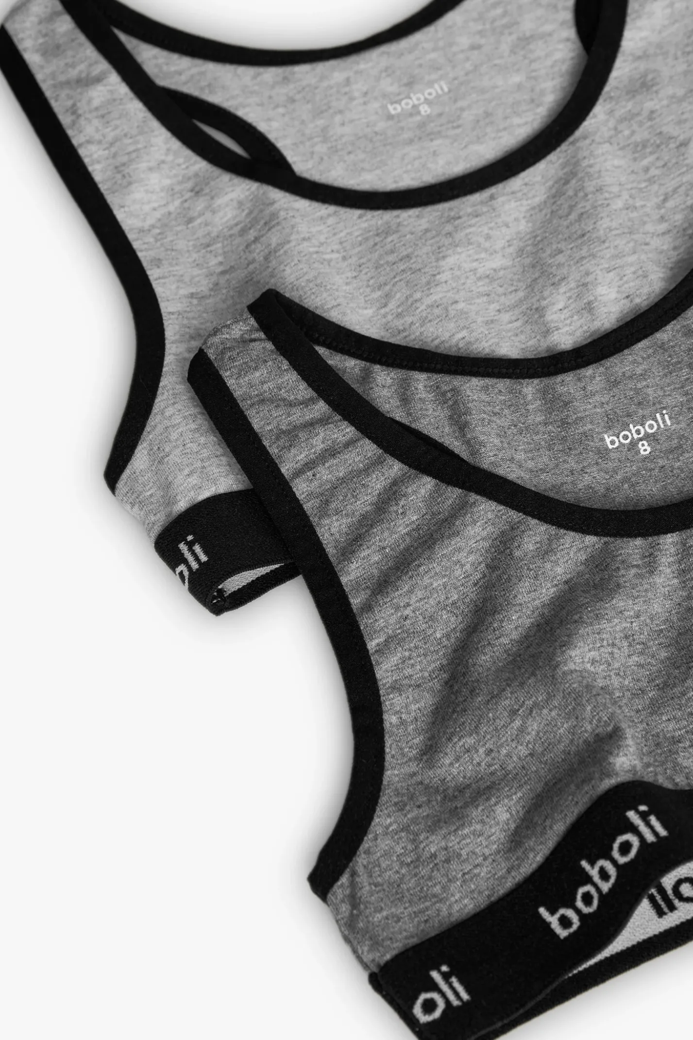 Confezione di 2 top per bambina in grigio