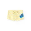 Costume da bagno a maglia per bambino neonato a righe bianche e gialle