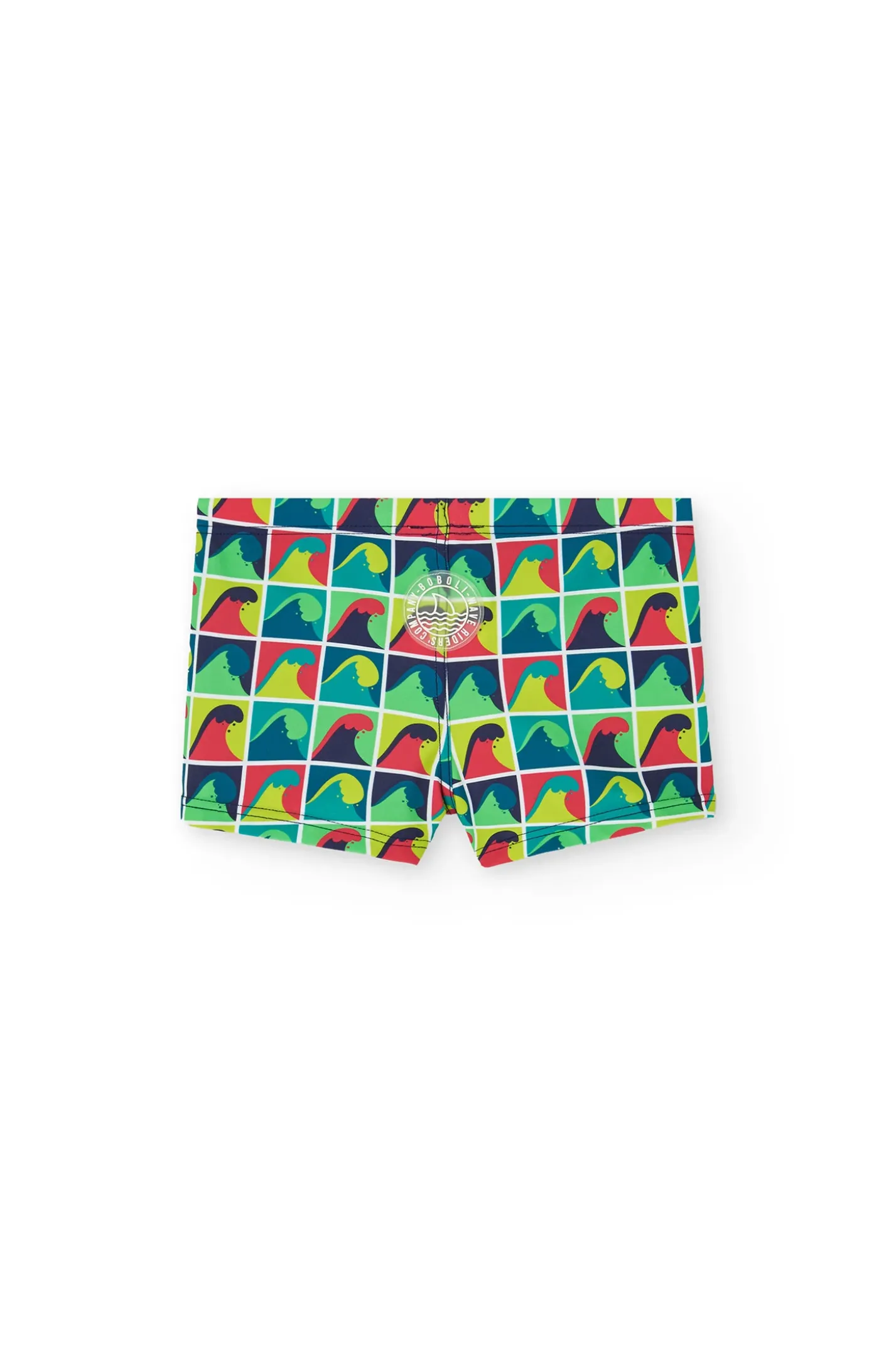 Costume da bagno in maglia per bambino con stampa in colore verde