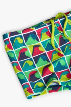 Costume da bagno in maglia per bambino con stampa in colore verde