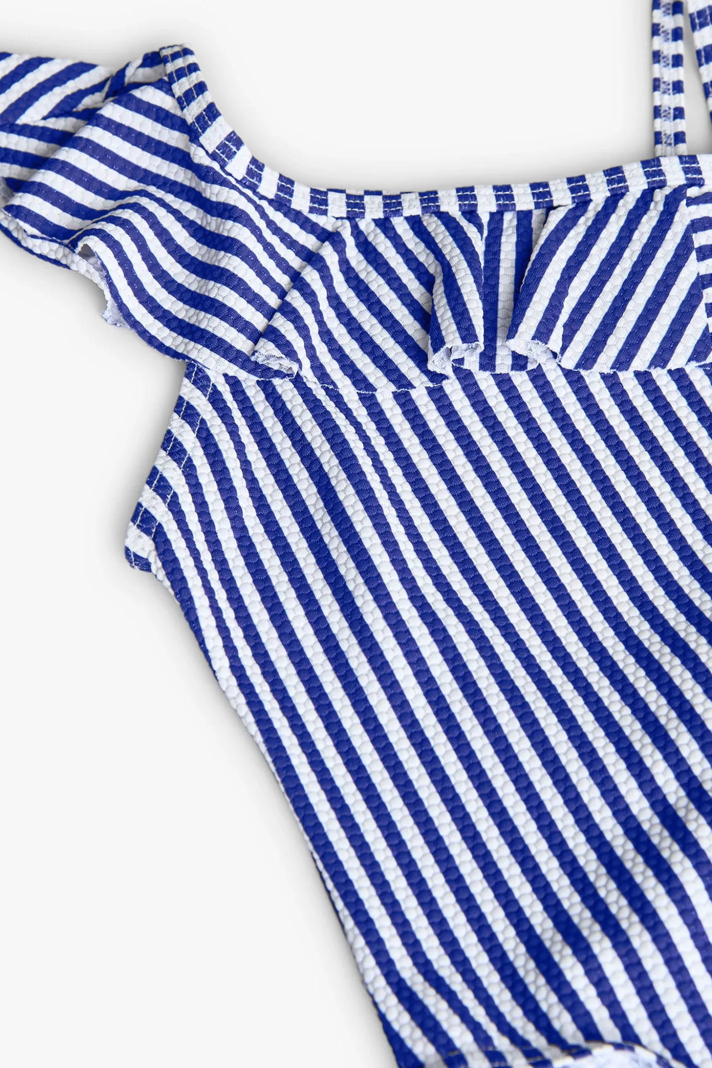 Costume da bagno in poliammide per bambina con stampa a foglie