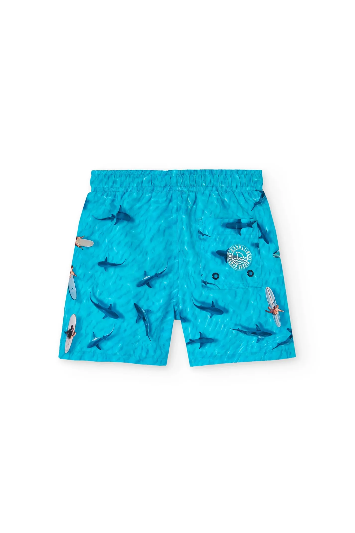 Costume da bagno in tessuto riciclato per bambino di colore blu