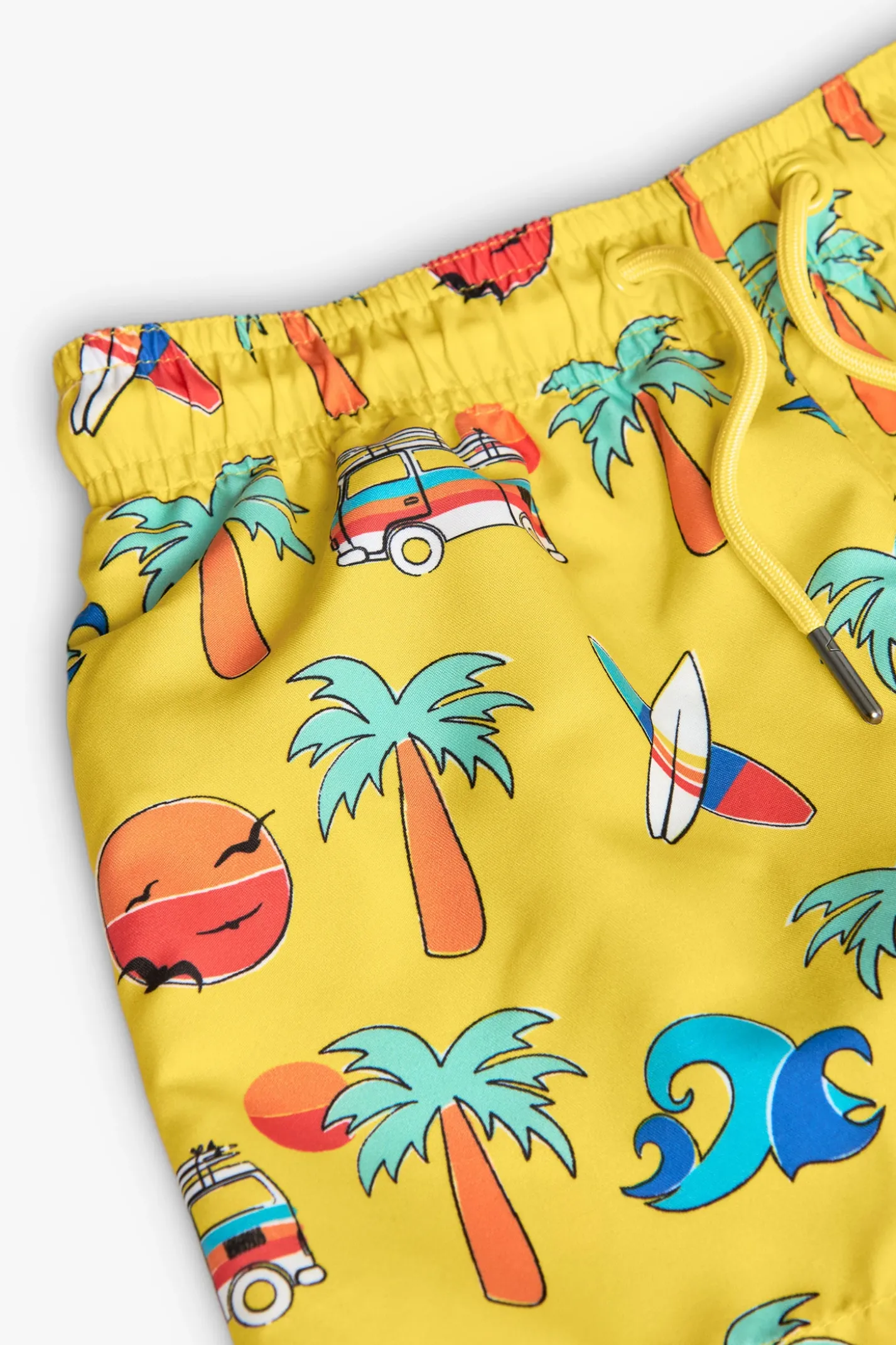 Costume da bagno in tessuto riciclato per bambino in giallo
