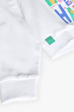 Felpa a maglia per neonata in colore bianco