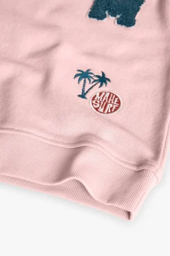 Felpa di maglia per bambina di colore rosa